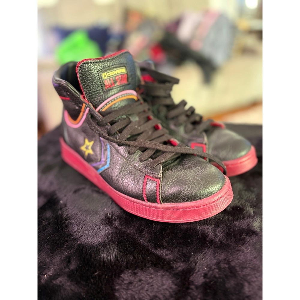 Converse Pro Leather BHM Black History Month High Top Black Red 167332C Mens 9.5
